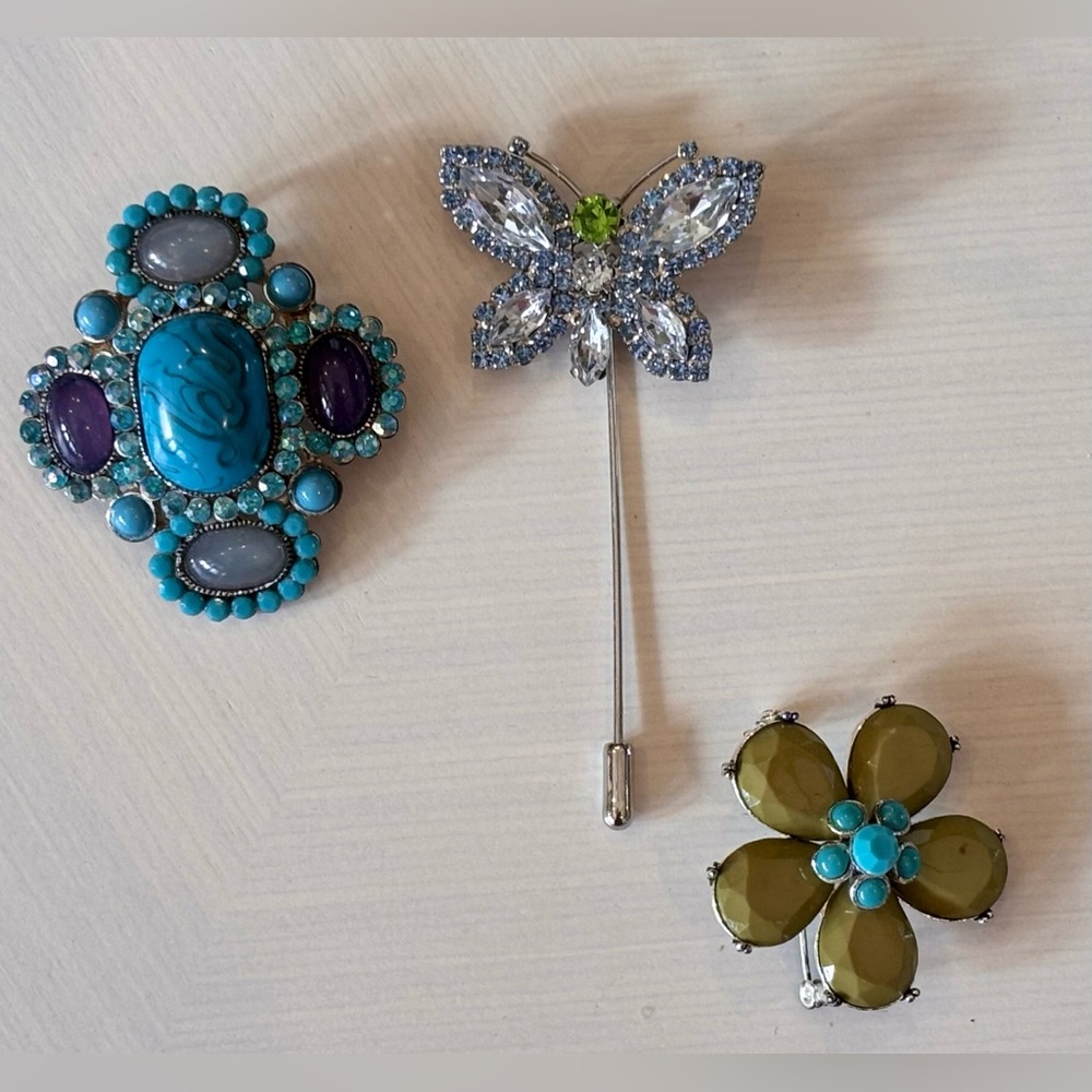 Vintage Statement Brooch Set of 3